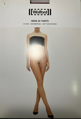 Wolford Neon 40 Thights Shimmering L Midnight Red