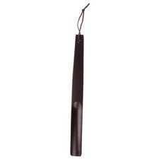 Wooden Shoe Horn 15.4" Straight Handle Shoe Helper Wood Shoehorns, Wine Red