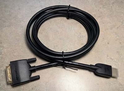 AMAZON BASICS HDMI to DVI (Male) Adapter Cable, 1080P, 78 in. (6+ft)