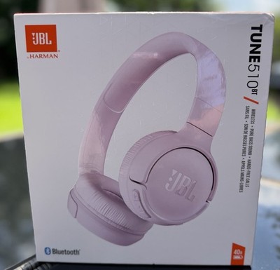 JBL Tune 510BT Wireless Bluetooth On-Ear Headphones Pink Pure Bass 40H