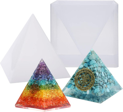 1Pc Super Pyramid Silicone Mould Resin Craft Jewelry Crystal Mold Large Pyramid