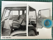 Rara Photo Press Interni Camion FIAT 682 N 2-Salone Torino 1965