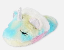 The Children's Place Girls Rainbow Tie Dye Unicorn Slippers -VARIOUS