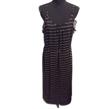 WhoWhatWear Maxi Lined Floral Print Dress Lightweight Medium EUC Black