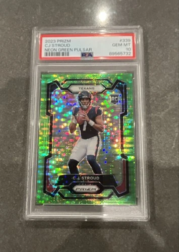 2023 Panini Prizm - Rookies C.J. Stroud #339 Neon Green Pulsar Prizm (RC)