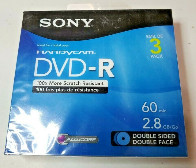 Sony Handycam Dvdr Double Sided 60 Min 2.8 GB Disk 027242630048