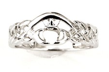 Sterling Silver Irish Claddagh Ring Size 6, 7, 8, 9, 10 Friendship Love Loyalty