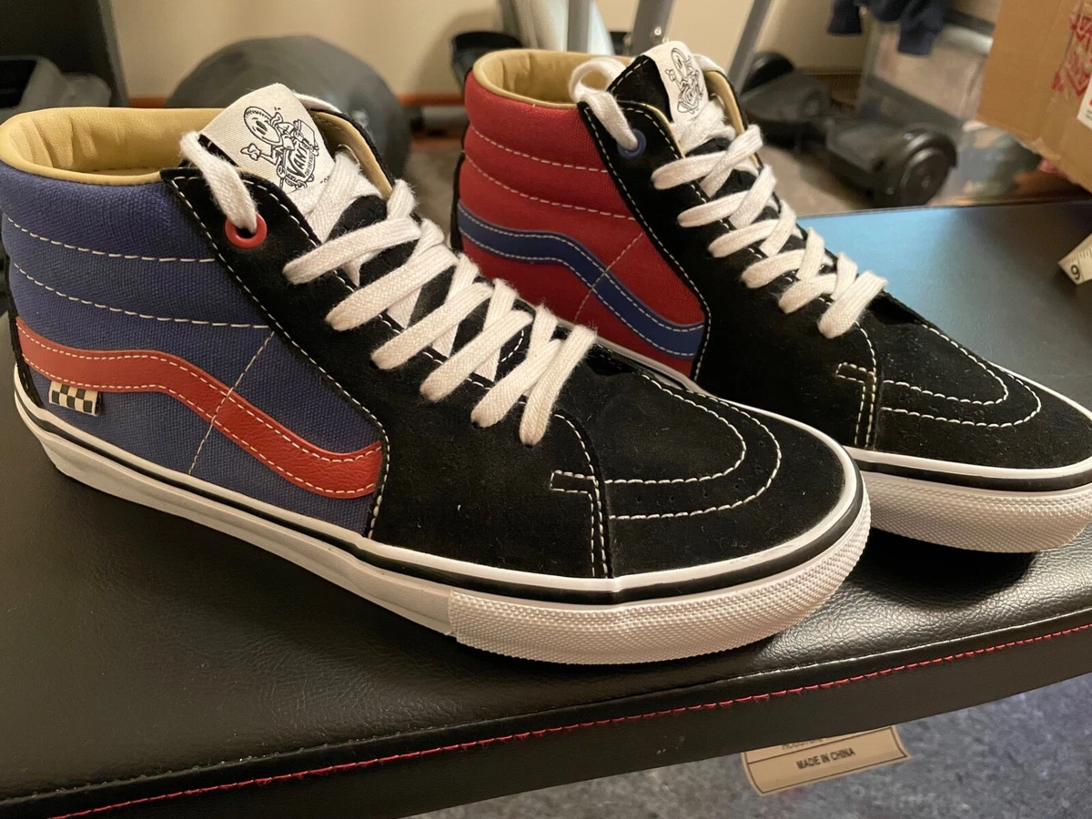 Red black and blue vans clearance