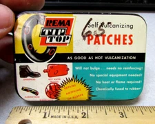 REMA Tip Top tire tube repair kit tin, mostly full tin, Self Vulcanizing patches