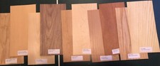 Wood Veneer Pieces Labeled 10-6  x 12  Pieces Domestic 1/42  Thickness