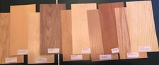 Wood Veneer Pieces Labeled 10-6” x 12” Pieces Domestic 1/42” Thickness