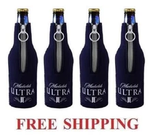 MICHELOB ULTRA 4 BEER BOTTLE COOLER COOZIE COOLIE KOOZIE HUGGIE NEW BUDWEISER