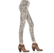 CURRENT ELLIOTT The Welt Pocket Ankle Skinny JEANS 27 Animal Leopard NEW 268
