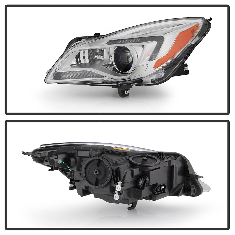 Driver Side Front Headlight For 14-17 Buick Regal Sedan - HID/Xenon Projector Chrome