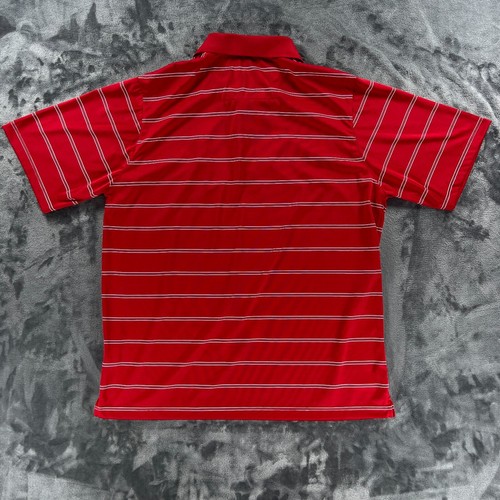 ANTIGUA Polo Shirt Men XL NBA ATLANTA HAWKS Basketball Striped Coach Team Jersey - Picture 2 of 9