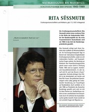 Rita Süssmuth - educational scientist and politician info card