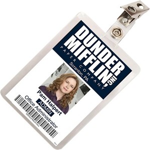 The Office Pam Halpert Dunder Mifflin ID Badge Cosplay Costume Name Tag ...