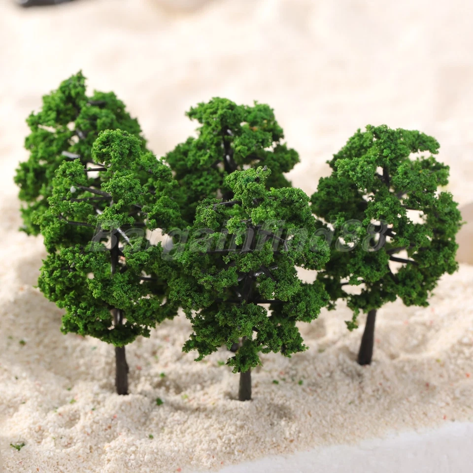 10pcs Model Tree Set Railway Train Wargame Scenery HO N Scale Park Street Layout - Image 3 of 4
