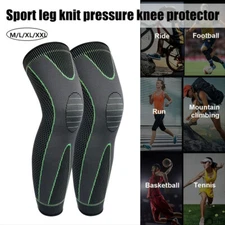 Knee Pads Sports Elastic Long Leg Calf Sleeve Support Brace Protector Arthritis