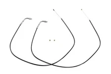 41.50" Black Throttle and Idle Cable Set EVO Softail Dyna Touring Bagger 1340cc