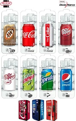 (8) Royal Vendors Chameleon CUSTOM 12 oz Can Vend Labels (Flavor Strip)