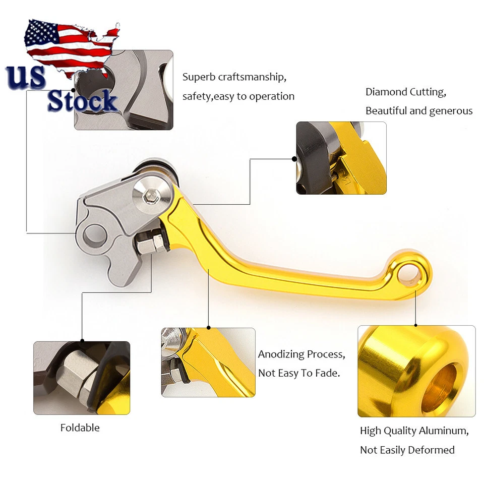 Palancas de embrague de freno CNC de EE. UU. para Suzuki RMZ250/RMZ450 2005 2006-2018 Foto 4 de 4