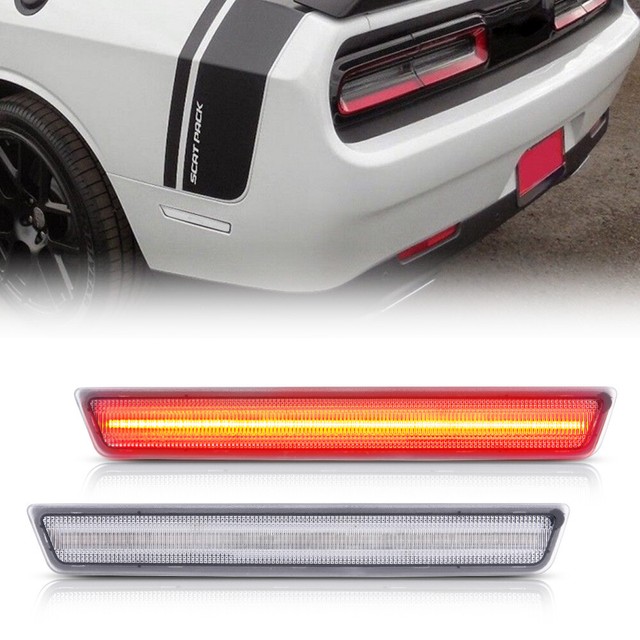 Clear Lens Red Led Rear Side Marker Light for 20152020 Dodge