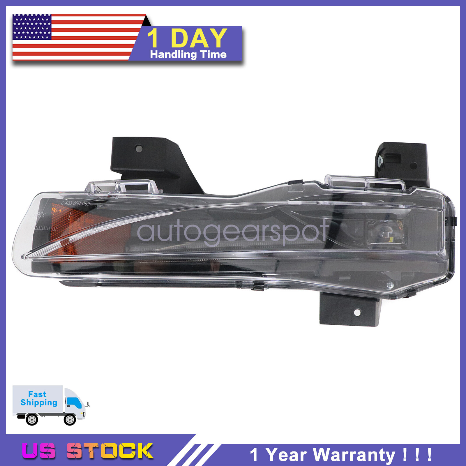 New Front Left LED Fog Light Assembly For 2021-2024 TESLA MODEL X 1621194-00-C