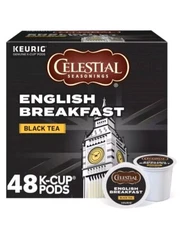 Celestial Seasonings English Breakfast Tea, Keurig K-Cup Pod, 48 Count