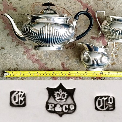 Rare Ornate Antique (1866) English Victorian “Elkington” Silver Plated Tea Set - Picture 12 of 12