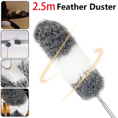 Extendable handle Feather Duster 250cm Long Telescopic Magic Static Duster Brush