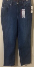 Gloria Vanderbilt Amanda Slimming Stretch Jeans Pants Blue Sz 10P Short New