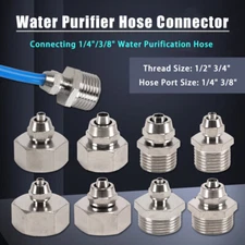 Water Purifier Hose Connector Brass Fitting Faucet Tap Adapter Quick Connect