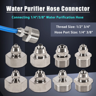 #ad Water Purifier Hose Connector Brass Fitting Faucet Tap Adapter Quick Connect $91.29