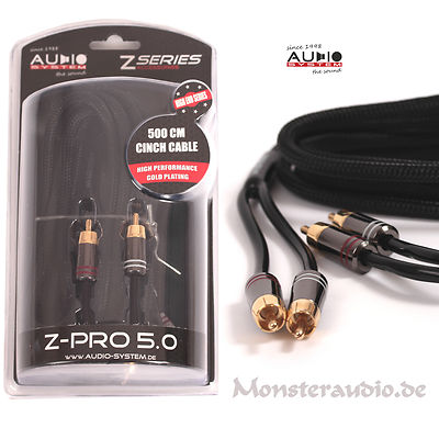 Audio System Z-PRO 5.0 5m Cinchkabel High End Cinch Kabel 5 Meter vergoldet