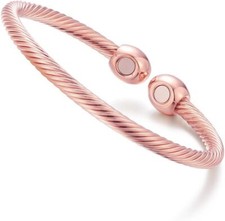 Pulsera Magnetica De Cobre Para Mujer Hombres Dolores Artritis Oro rosa
