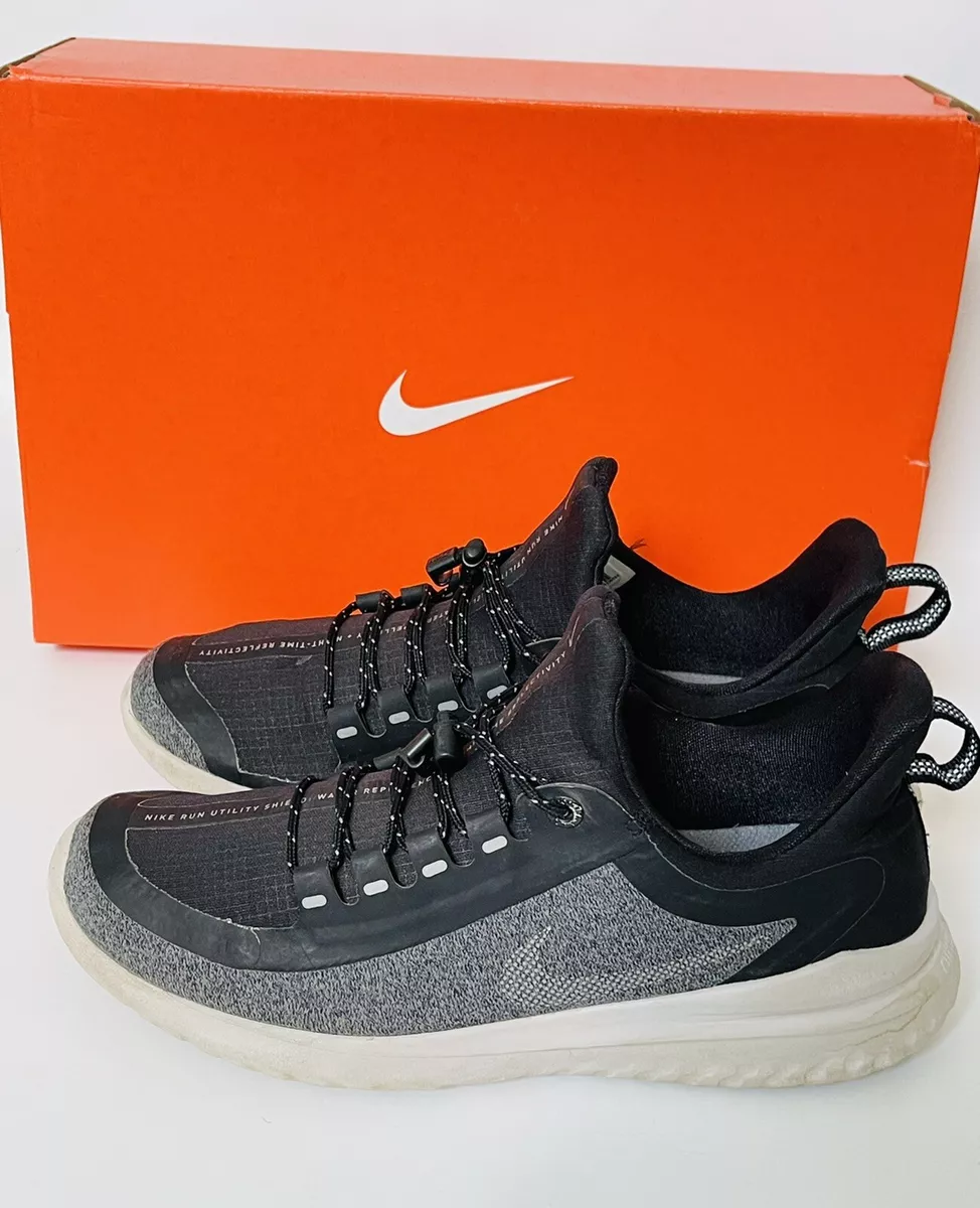 robo Humilde analogía Nike Renew Rival Shield Men 6 / 38.5 Running Sneakers BLACK METALLIC SILVER  GREY | eBay