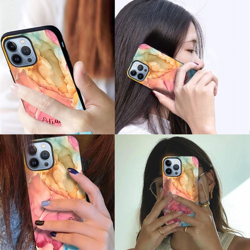 Marble Personalised Case For iPhone 16e 15 Pro Max 14 13 12 11 Soft Phone Cover - Picture 95 of 132