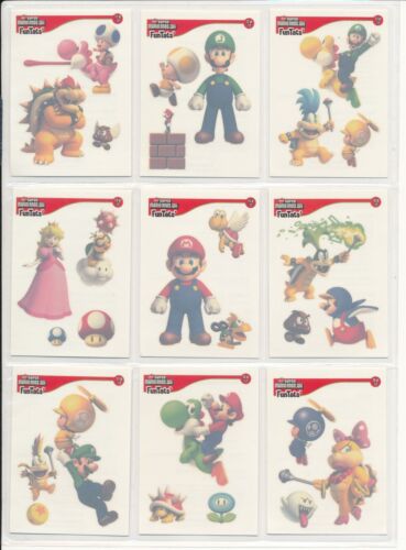 2010 Enterplay Super Mario Bros. Wii Fun Tats Tattoo Card Set of (12) cards - Picture 1 of 3