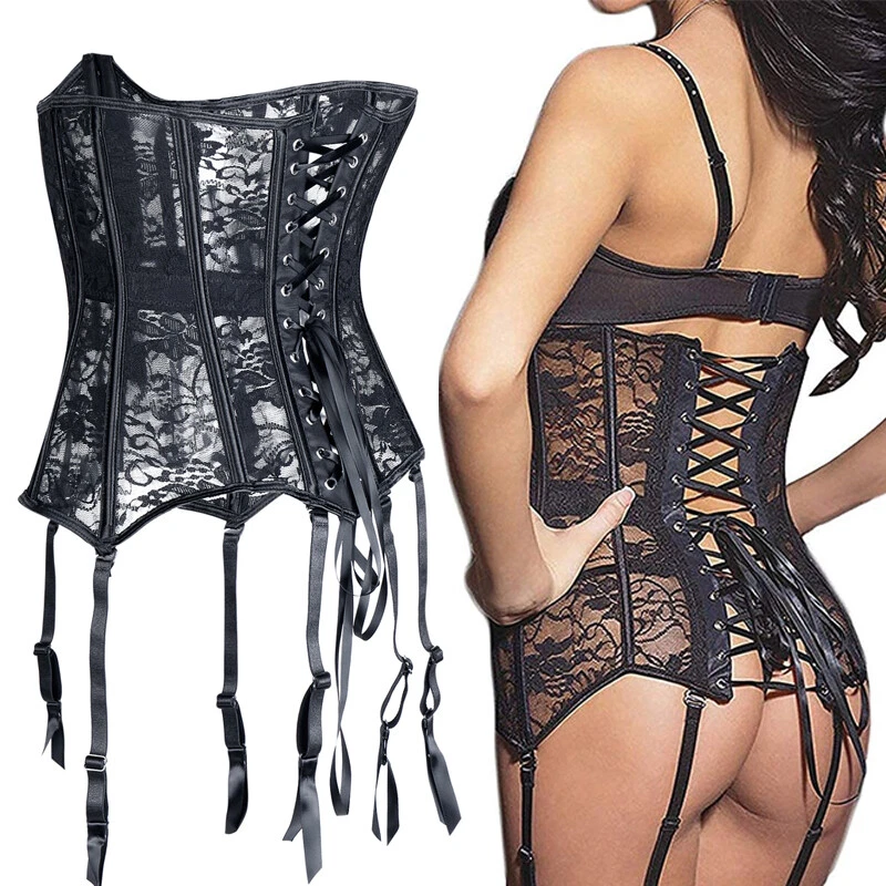 Corset Bustier With Garters for sale - eBay