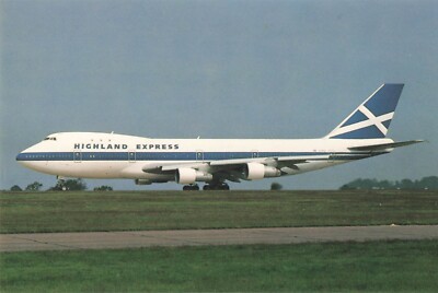 Postcard Airline HIGHLAND EXPRESS Boeing 747 123 G-HIHO Unposted CC9.