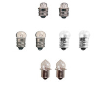 Pack of 2 Torch Bulbs 2.5v 3.5v 4.8v 6v Lens End Various Fittings Light Bulbs