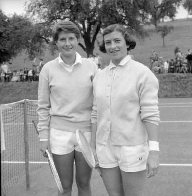 Swiss Tennis Championships Zurich Studer Kaufmann 1958 Old Photo