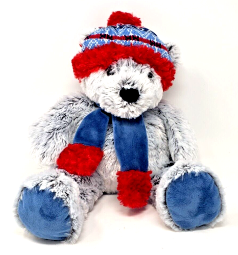 GENTLE TREASURES LARGE STUFFED PLUSH WINTER TEDDY BEAR ST JUDE ARTWORK GIFT - Picture 1 of 6