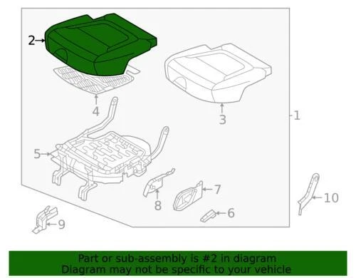 Capa de almofada genuína Hyundai 88160-CW020-PUA - Imagem 2 de 2