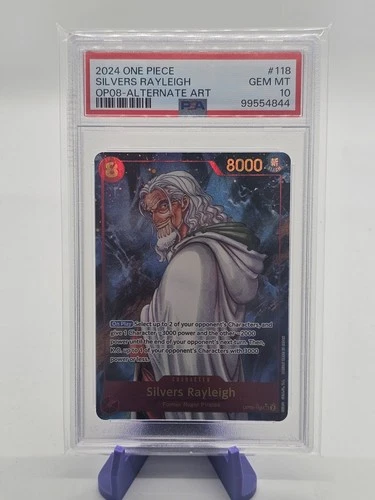 Silvers Rayleigh SEC Alt Art OP08-118 - Two Legends - One Piece TCG PSA 10