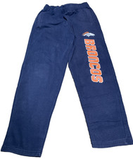 Denver Broncos Youth Sweatpants Large 10/12 NFL Team Apparel Navy Fleece