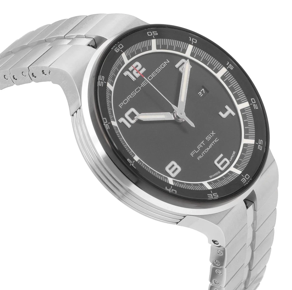 Reloj automático para hombre Porsche Design Flat Six 40 mm esfera negra P.635142440276 Foto 2 de 4
