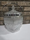 Anchor Hocking Vintage Wexford Glass Ice Bucket with Lid