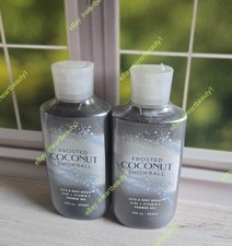 bath and body works frosted coconut snowball shower gel x2